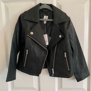 Gap kids baby Black Leather Jacket